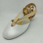 Manoletina Beige Cinta Oro