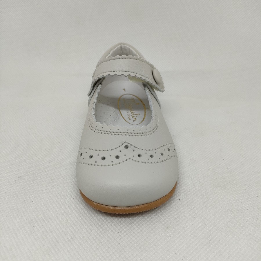 Mercedita Napa Porcelana Botón Velcro