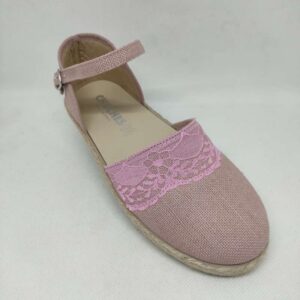 Merceditas Lino Rosa Puntilla Hebilla