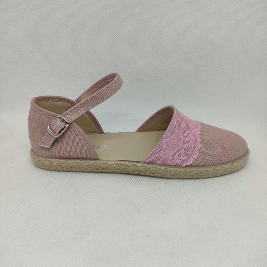 Merceditas Lino Rosa Puntilla Hebilla - Imagen 4