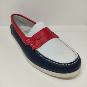 Zapato Napa combinado Marino Rojo