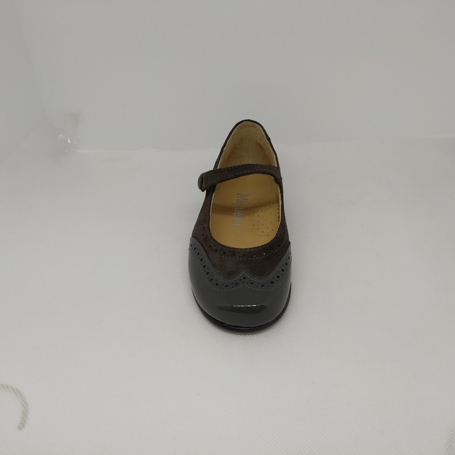 Mercedita charol/serraje gris - Imagen 5