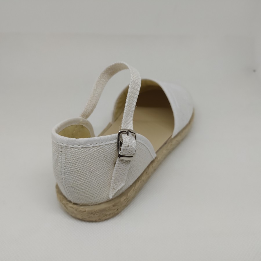 Merceditas Lino Blanca Puntilla Hebilla - Imagen 4
