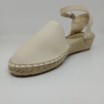 Sandalia Esparto Lisa Beige Hebilla