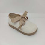 Blucher Lona Plumeti Beige Cordón Camel