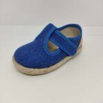 Blucher Lona Ante Azul Beige Velcro