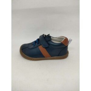 Zapato Napa Azul Marino Marrón Respetuoso Velcro