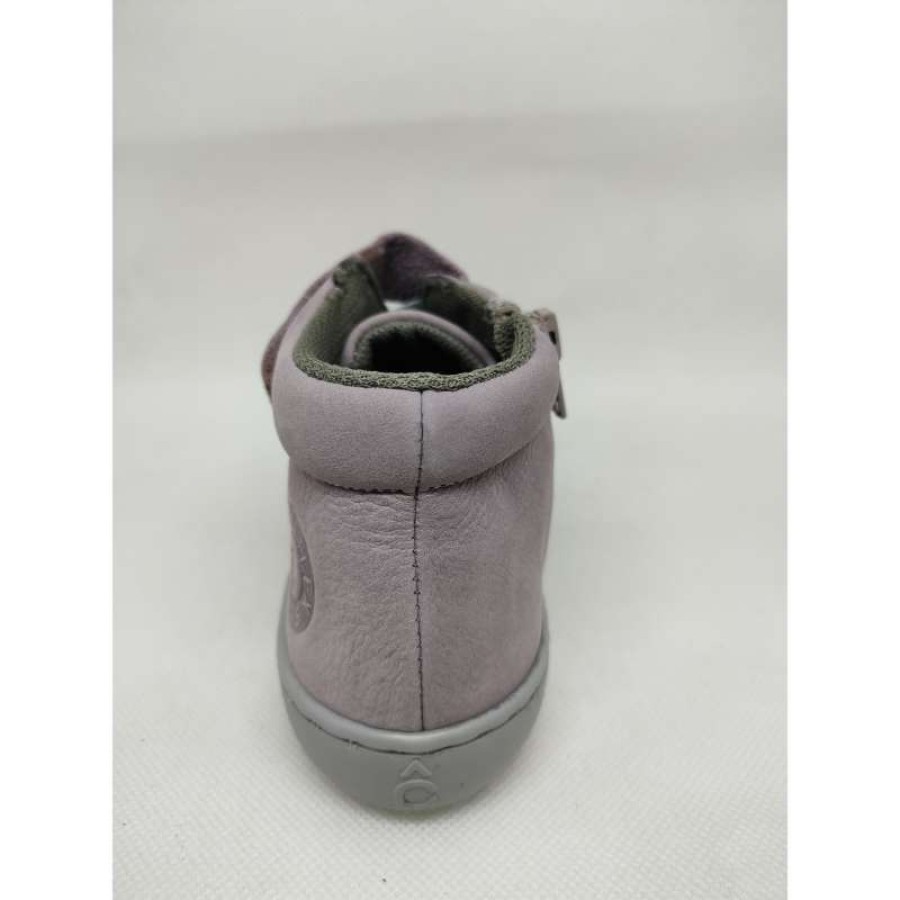Bota Piel Malva Cordón elástico Velcro - Imagen 4