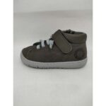 Bota Piel Gris Cordón elástico Velcro