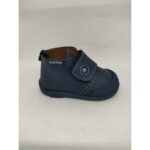 Bota Piel Azul Marino Velcro Lavable