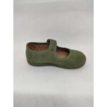 Mercedita Terciopelo Verde Oliva Hebilla