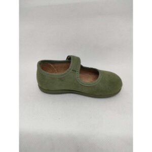 Mercedita Terciopelo Verde Oliva Hebilla