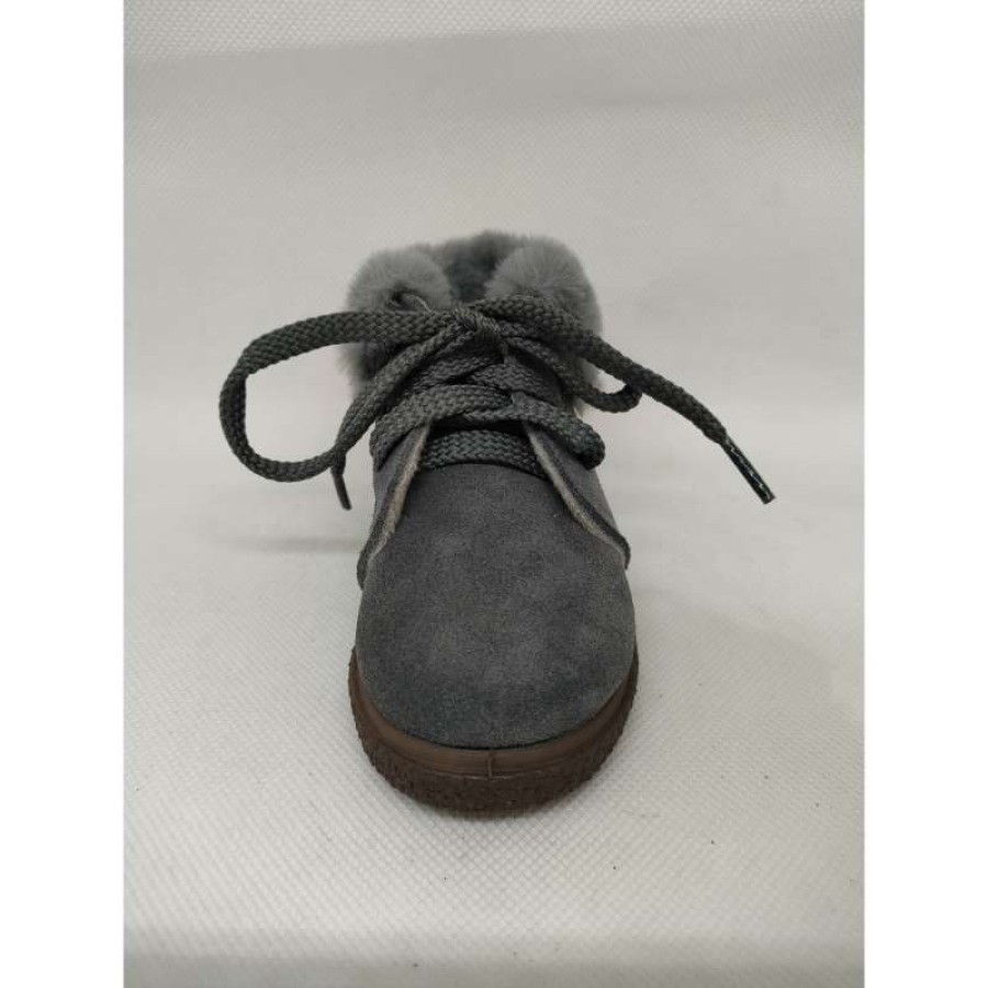 Bota Serraje Gris Pelito Cordón - Imagen 3