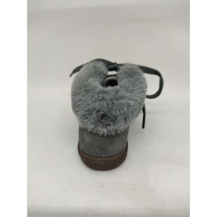 Bota Serraje Gris Pelito Cordón - Imagen 4