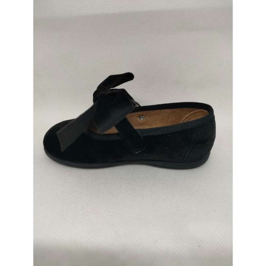 Mercedita Terciopelo Negro Lazo Hebilla - Imagen 2