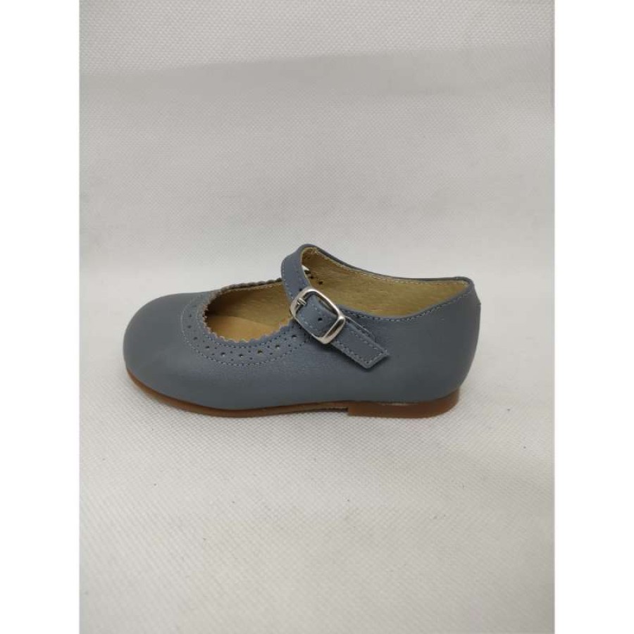 Mercedita Napa Gris Perla Hebilla