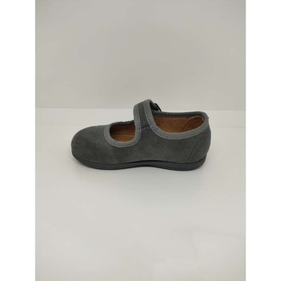 Mercedita Terciopelo Gris Hebilla - Imagen 3