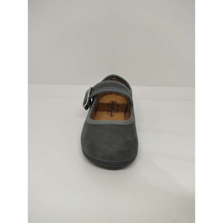 Mercedita Terciopelo Gris Hebilla - Imagen 4