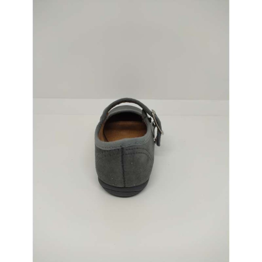 Mercedita Terciopelo Gris Hebilla - Imagen 5