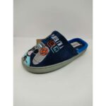 Zapatilla Casa Felpa Azul Gamer