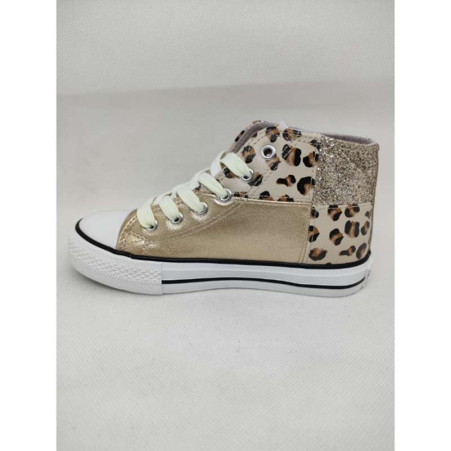 Bota Deportiva Piel Leopatdo Oro - Imagen 2