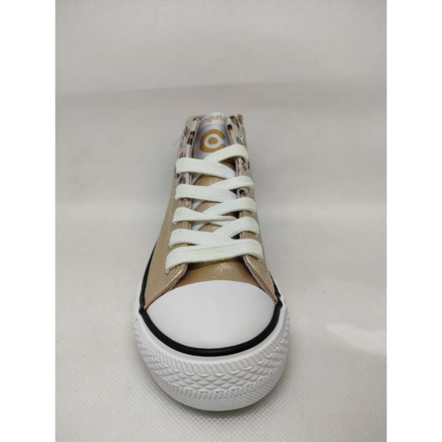 Bota Deportiva Piel Leopatdo Oro - Imagen 3