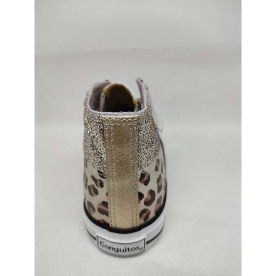 Bota Deportiva Piel Leopatdo Oro - Imagen 4