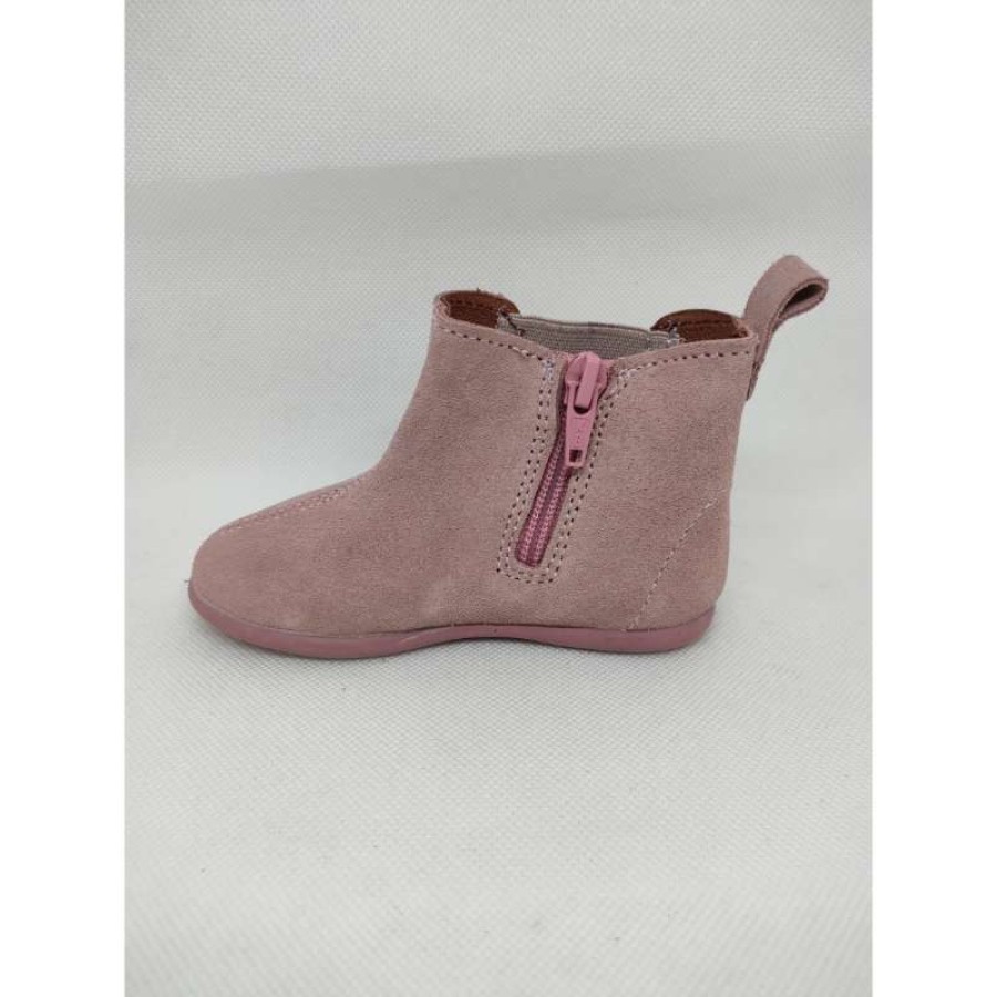 Bota Alta serraje Rosa Estrellitas Cremallera - Imagen 2