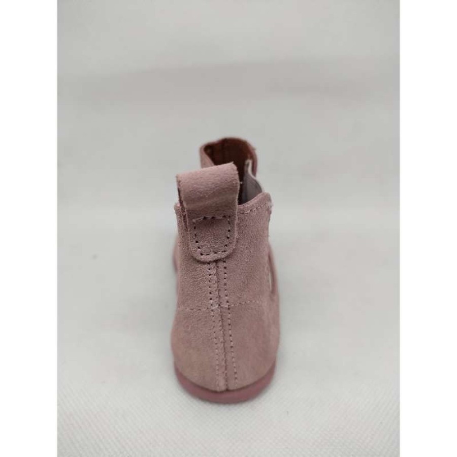 Bota Alta serraje Rosa Estrellitas Cremallera - Imagen 4