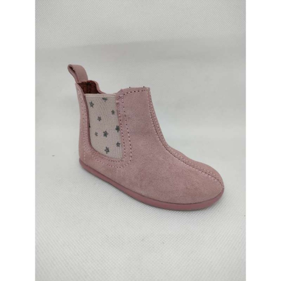 Bota Alta serraje Rosa Estrellitas Cremallera - Imagen 5
