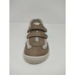 Zapatilla deportiva Lino-Piel Tostado-Taupe doble Velcro