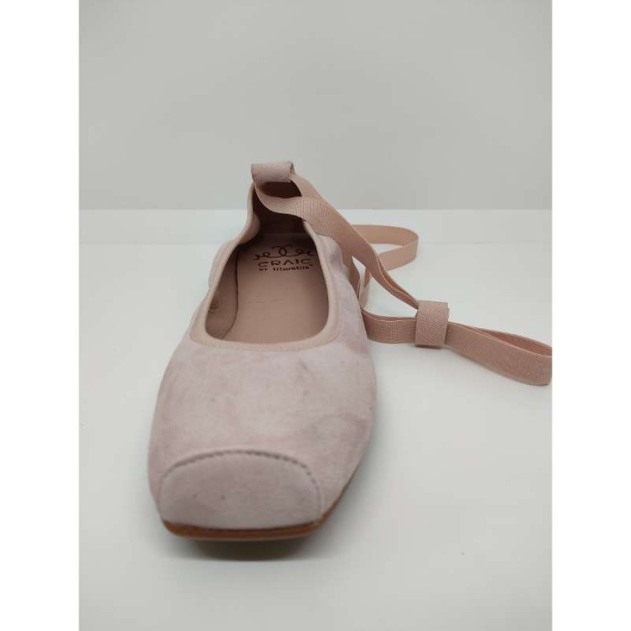 Bailarina Ante Rosa Empolvado Cinta