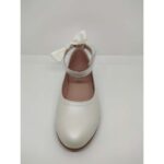 Mercedita Piel Blanco Nupcial Pulsera Piel Velcro Cinta