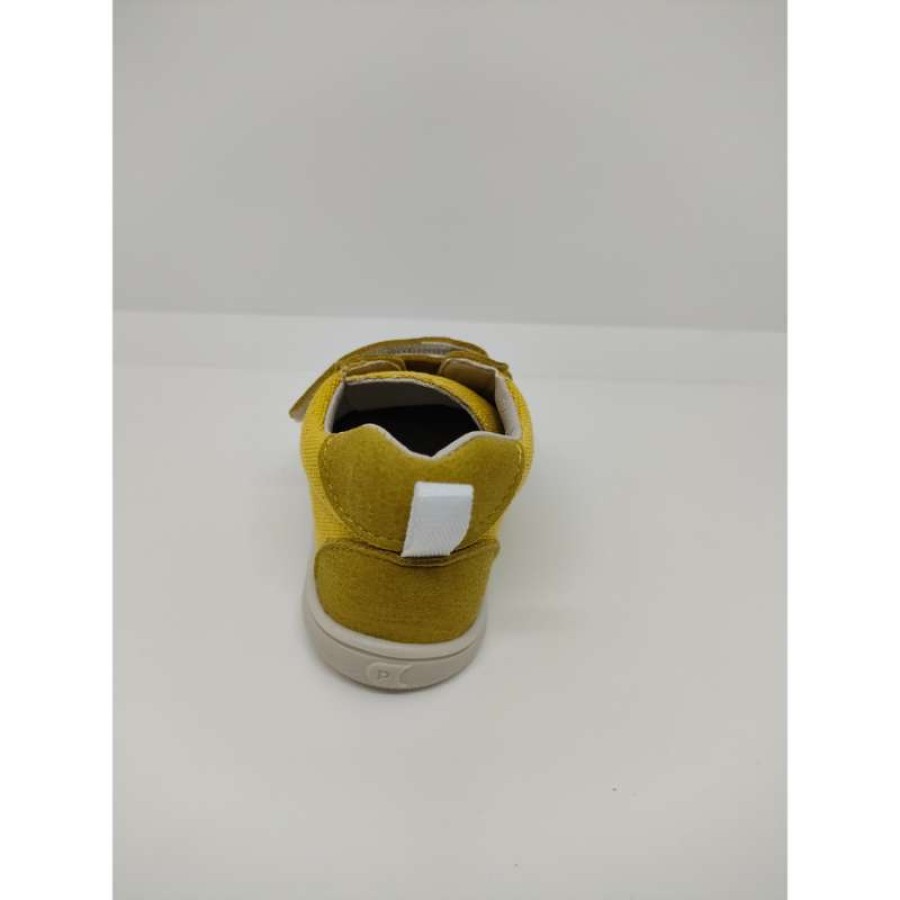 Zapatilla deportiva Ante-Lona Amarillo doble Velcro - Imagen 3