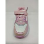 Zapatilla Deportiva Sirena Rosa Luces Velcro Cordon Elástico