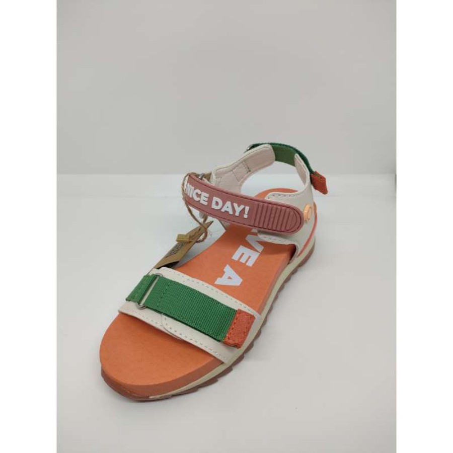 Sandalia Deportiva Piel Multicolor Triple Velcro - Imagen 5