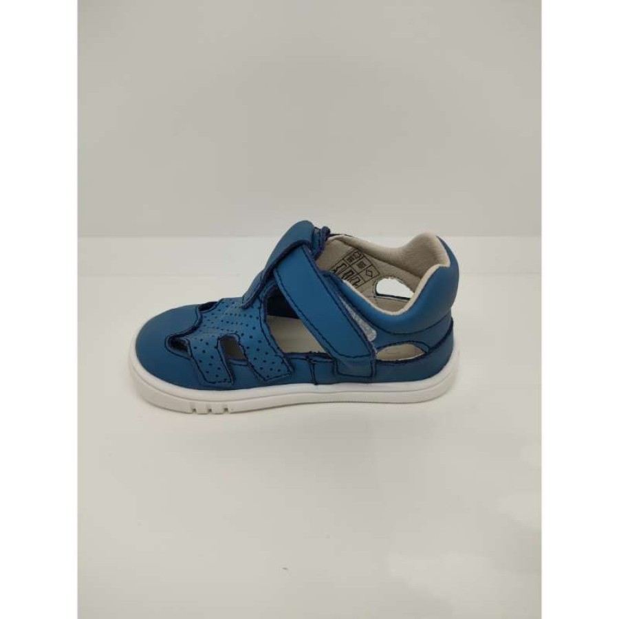 Sandalia Piel Microperforada Azul Azafata Velcro - Imagen 4