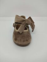 Mercedita Terciopelo Beige Lazo Hebilla. Vulpeques