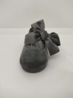 Mercedita Terciopelo Gris Lazo Hebilla. Vulpeques.
