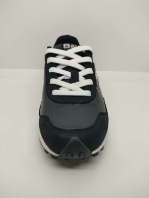 Zapatilla Deportiva Piel Serraje Negra W Cebra Cordón