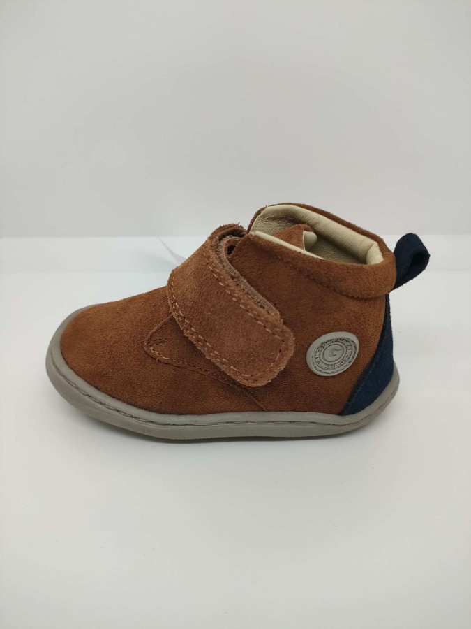 Bota Serraje Camel-Azul Velcro Gioseppo - Imagen 2