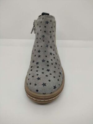 Bota Serraje Gris Estrellas Cremallera