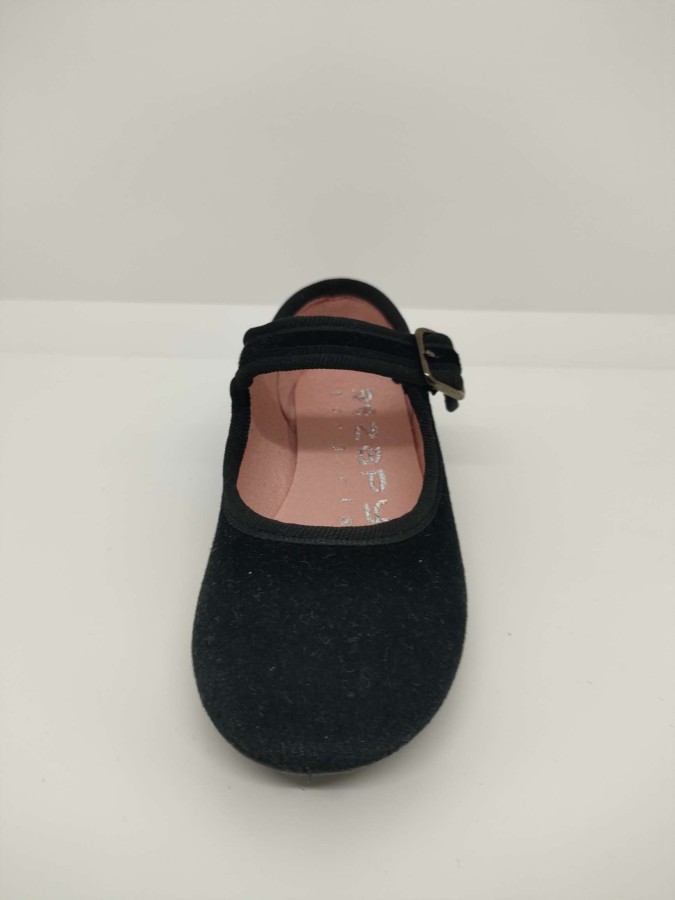 Mercedita Terciopelo Negro Hebilla