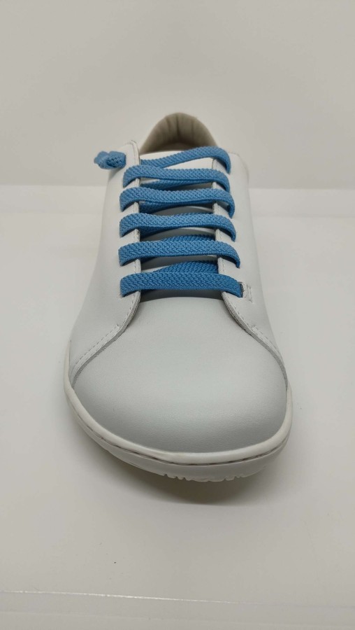 Zapatilla Respetuosa Piel Blanca Cordón elástico