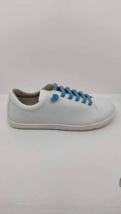 Zapatilla Respetuosa Piel Blanca Cordón elástico - Imagen 2