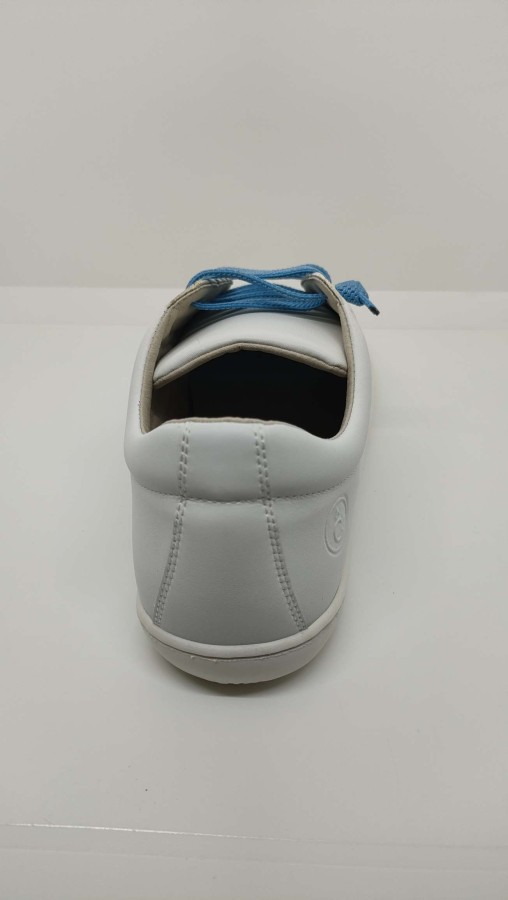 Zapatilla Respetuosa Piel Blanca Cordón elástico - Imagen 3