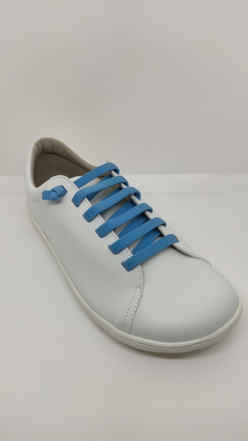 Zapatilla Respetuosa Piel Blanca Cordón elástico - Imagen 5