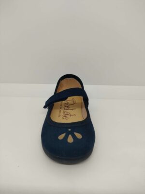 Mercedita Serraje Picado Lagrimita Azul Marino Velcro