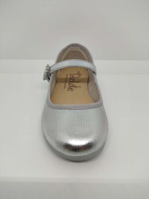 Mercedita Plateada Hebilla Aro