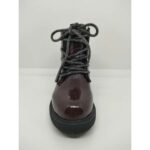 Bota Charol Burdeos atada Cremallera Lateral